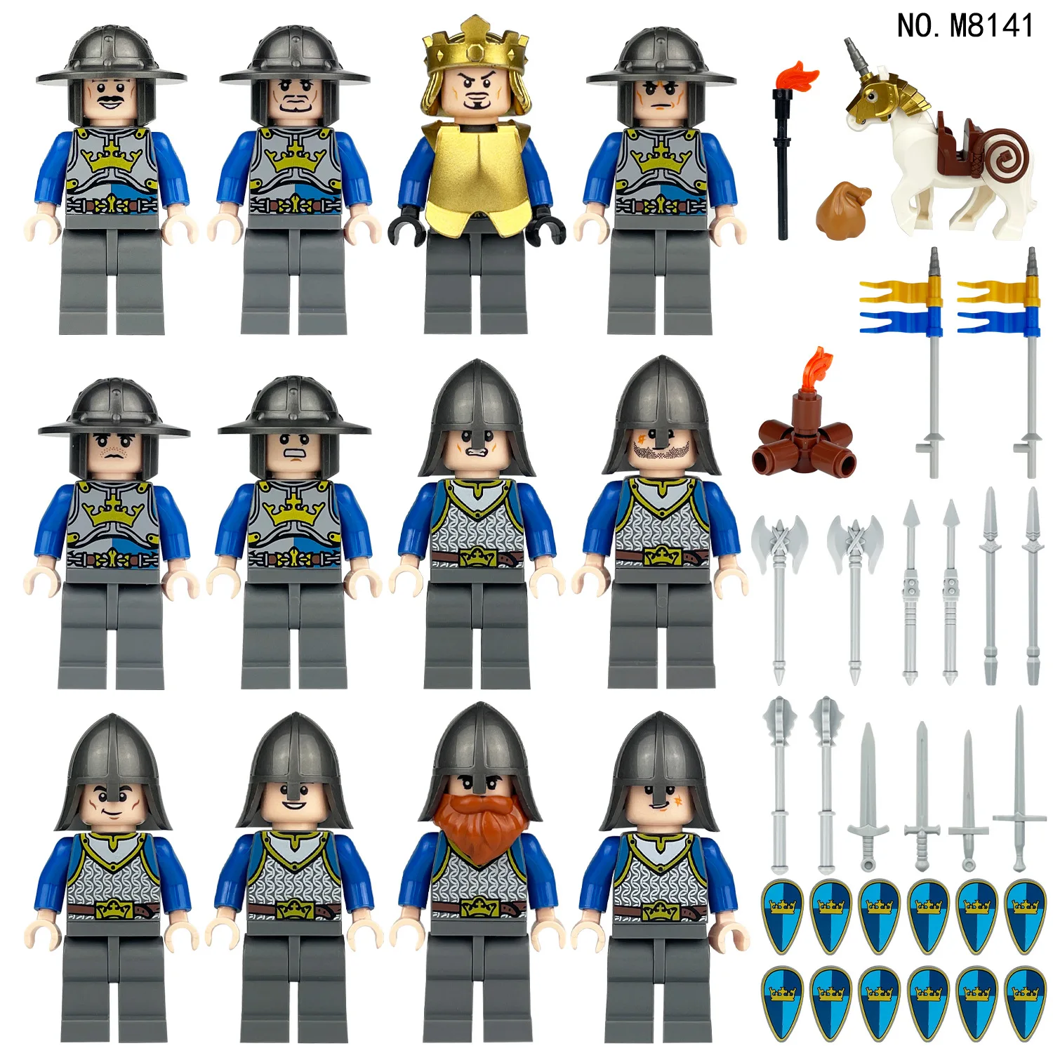 280 verschiedene mittelalterliche Ritter, römische Legion, Mini-Figuren-Bausteine, Lernspielzeug für Kinder, kleine Geschenke