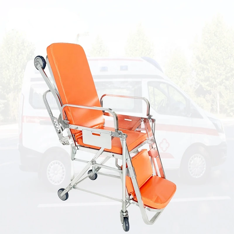 Hospital Emergency Equipments Seperate Patient Transfer Aluminum Ambulance Stretcher Positions