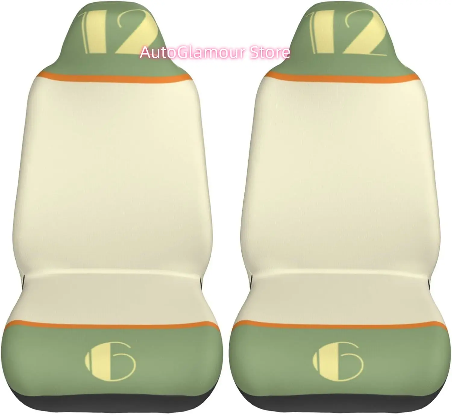 Art Deco 2-Piece   Seat Cover Complete Set - Elastic Seat Protection Cover for Cars, Trucks, Suvs, and Trucks