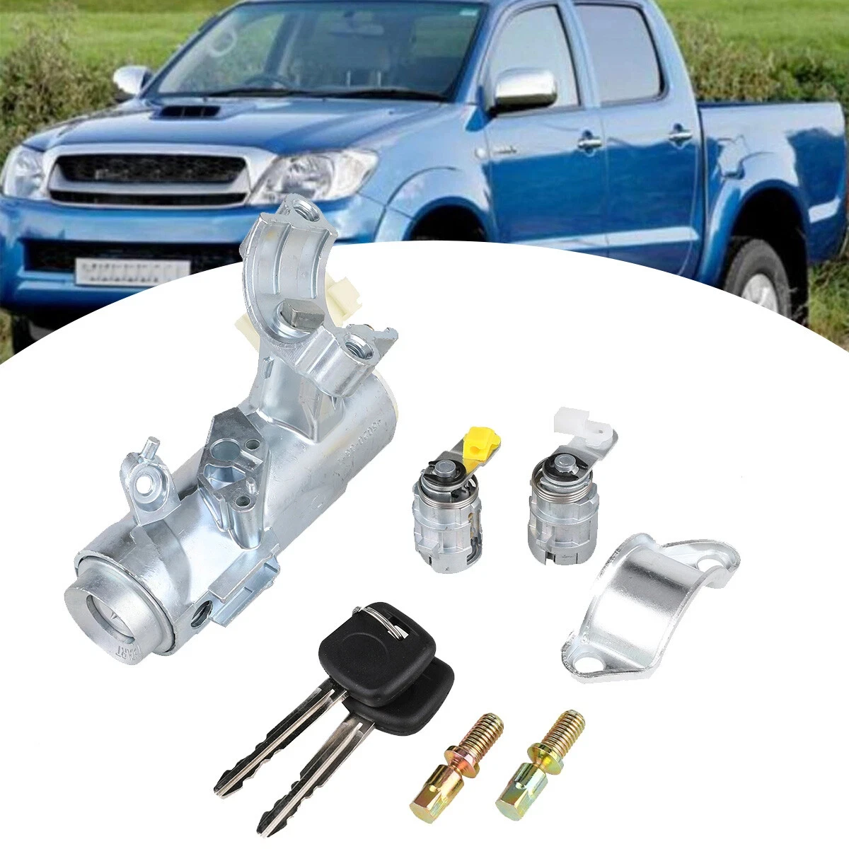 

45020-38-1 Ignition Switch Lock Cylinder with 2 Keys Door Lock Barrel for Toyota Hilux 1997-2005 45020381 Steering Column Lock
