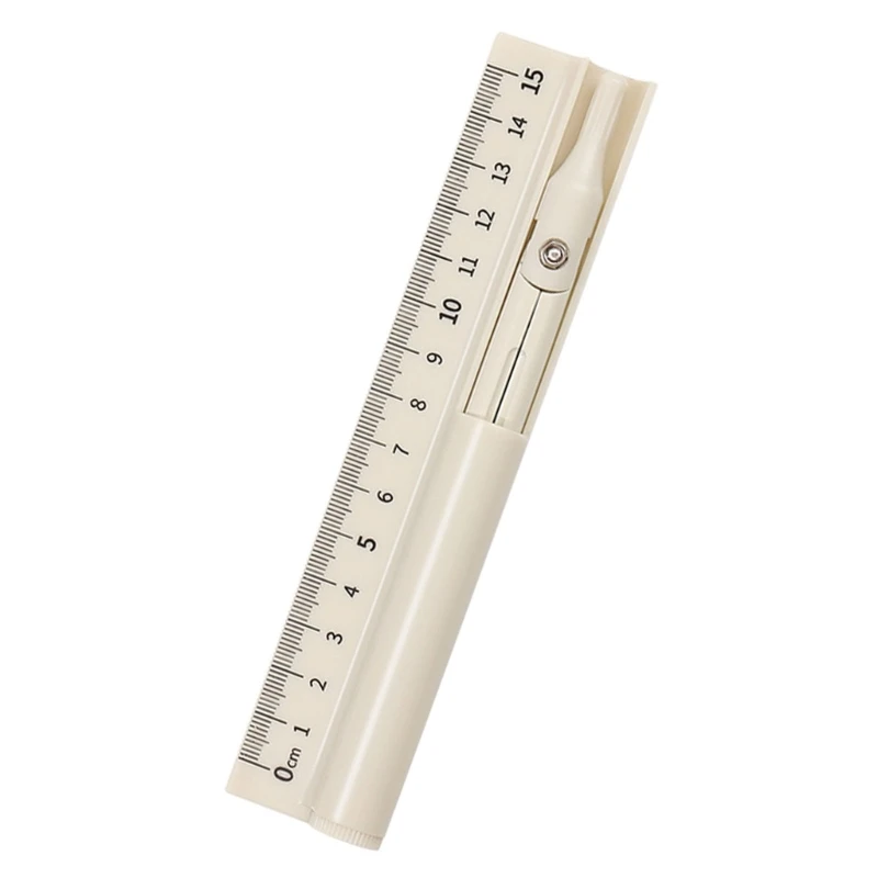 15cm Straight Ruler Three-in-One Measuring Ruler Pencil Multifunctional Drawing Tool Set School Office Dropship