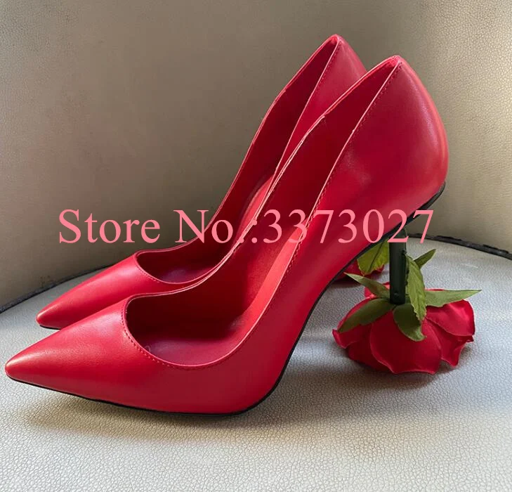 New Spring Rose Heel Leather Woman Shoes Fashion Design Pointed Toe Slingback Lady Pumps Sexy Strange Heel Sandals Dropship