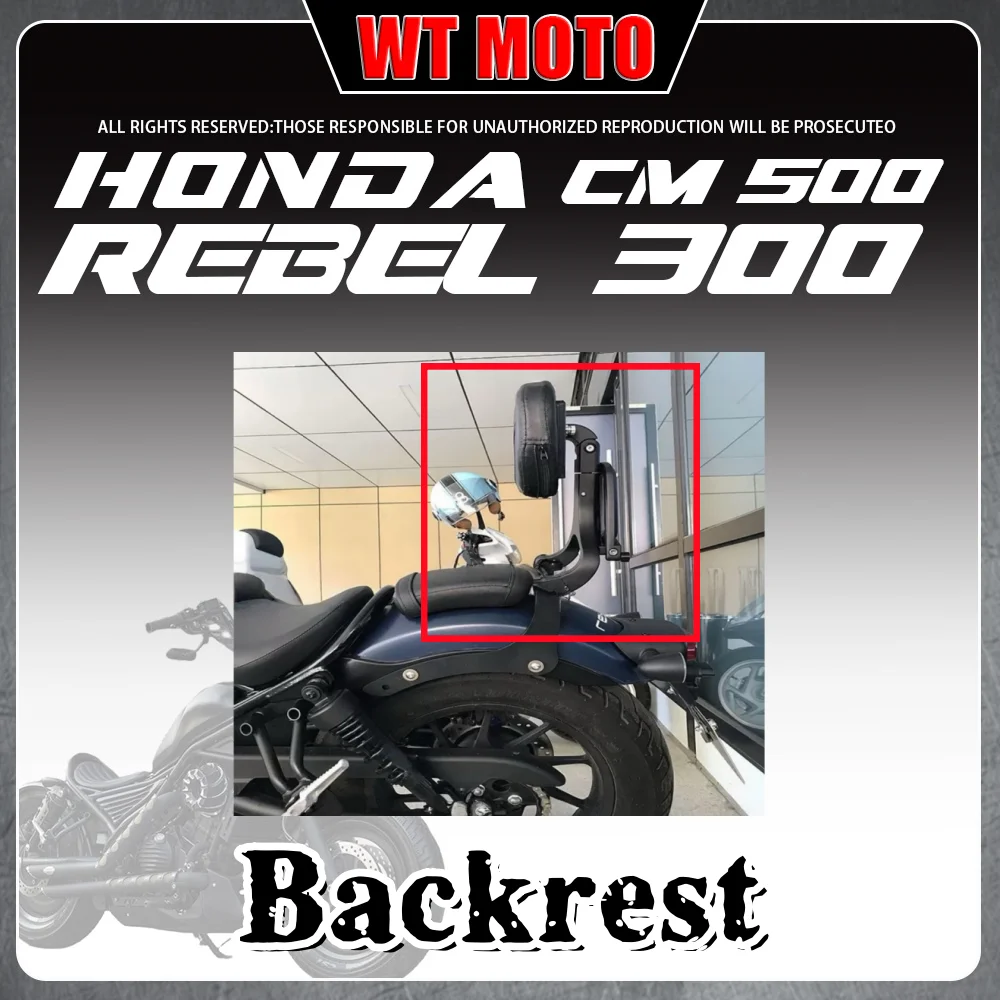 

For HONDA Rebel 300 500 CM300 500 backrest Multifunctional folding backrest for honda rebel cm300 500