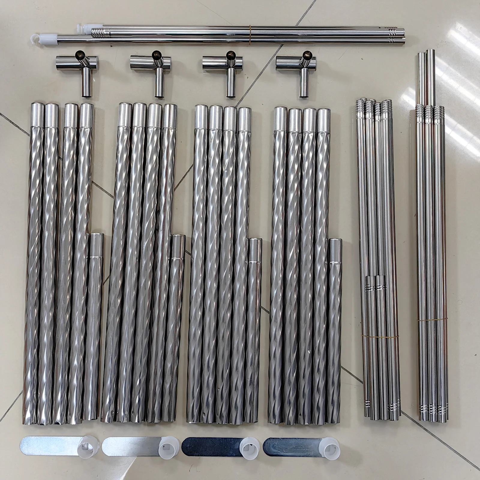 Stainless Steel Frame Bed Canopy Rack for Mosquito Net Screw Connection Reinforcement