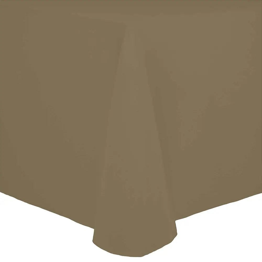 

-2 Pack- Cotton-Feel 54 X 96-Inch Oval Fine Dining Tablecloth, Toast Light Brown