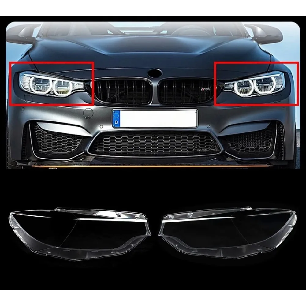 Pair Car Headlight Lens Lampcover Cover Lampshade Shell Headlight Cover For BMW M4 4 Series F32 F33 F36 F82 2013 2014 2015 2016