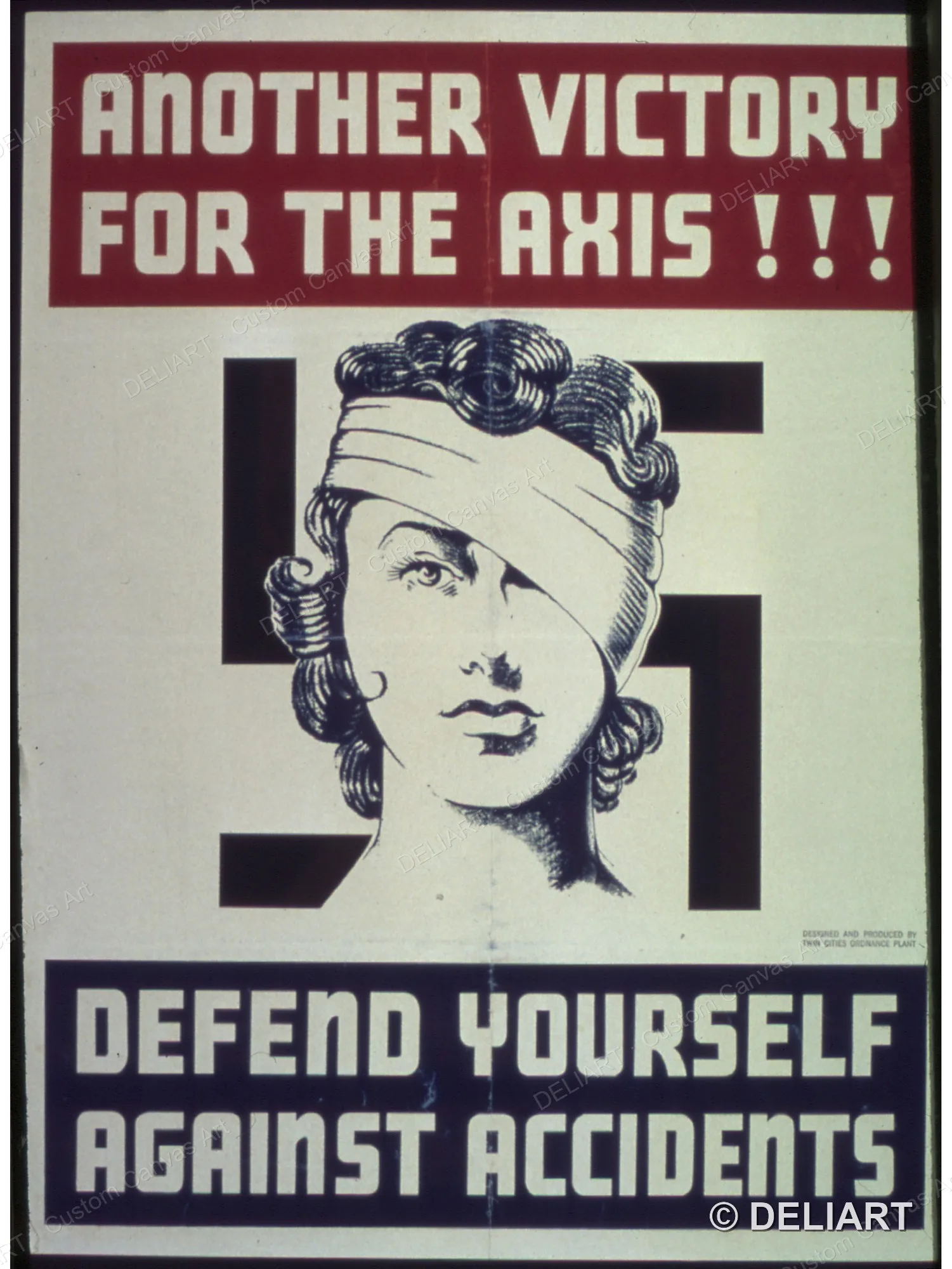Another victory for the axis!! Vintage WWII Propaganda Canvas Wall Art Poster Print Retro Home Decor Unframed