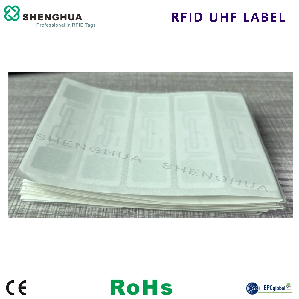 50pcs/lot UHF Inventory Stickers Barcode Printable Passive Smart RFID Tag Label 76*22mm for asset control h9/mR6P/M730 18000-6C