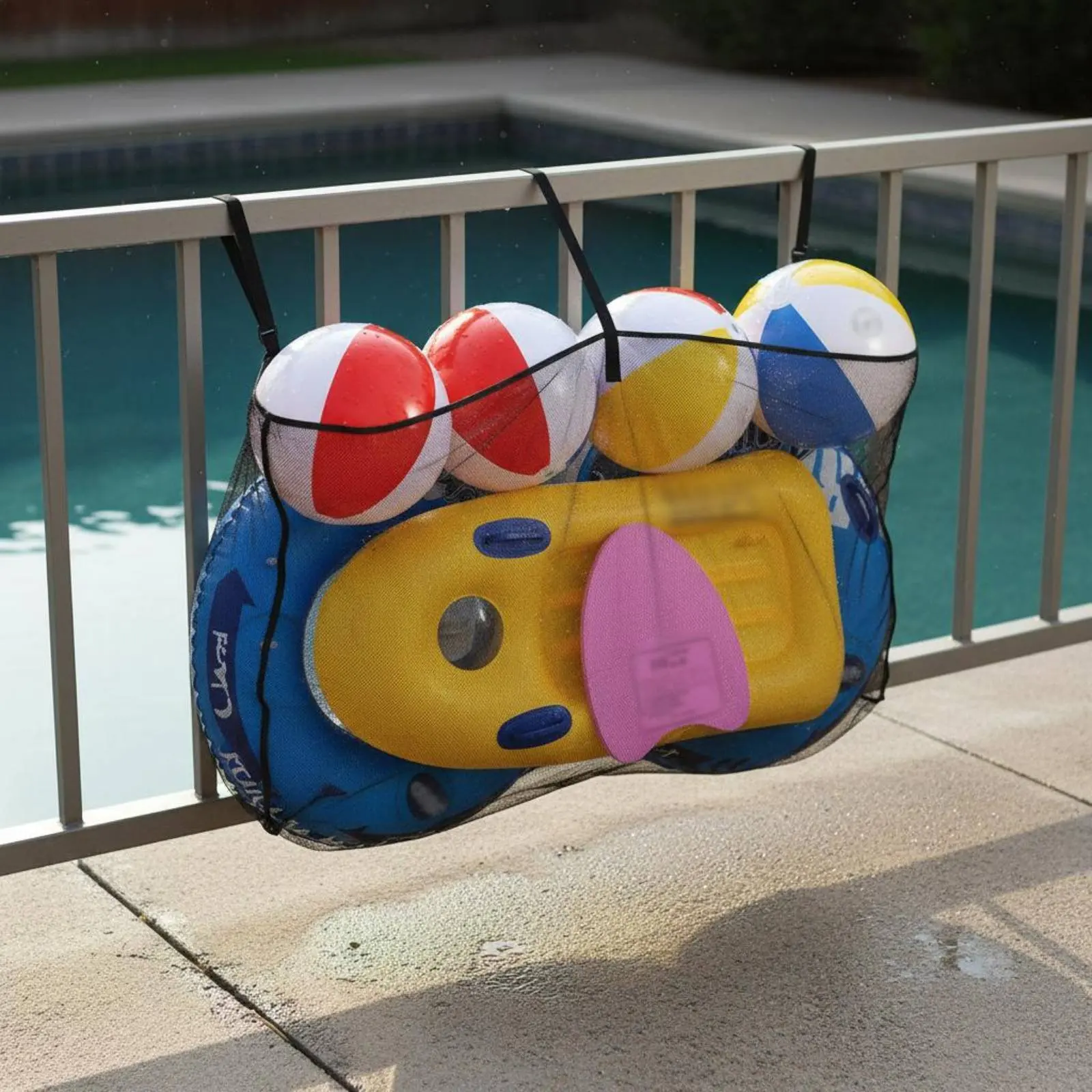

Pool Buoyant Storage Net Lightweight Floating Toy Net Bag Swim Toy Storage Bag Foldable Pool Buoyant Holder Large Capacity