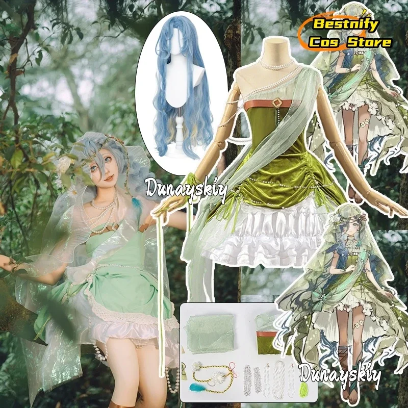 

CosplayAnime 37's Garments Cosplay Costume Green Lolita Princess Dress Outfit Reverse: 1999 37's Garments Role-playing Wig Shoe