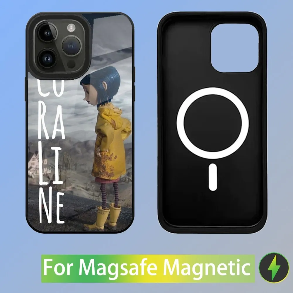 C-Coraline And The Magic Door Phone Case For iPhone 15,14,13,12,11,Plus,Pro,Max Mini Magsafe Magnetic Wireless Charging