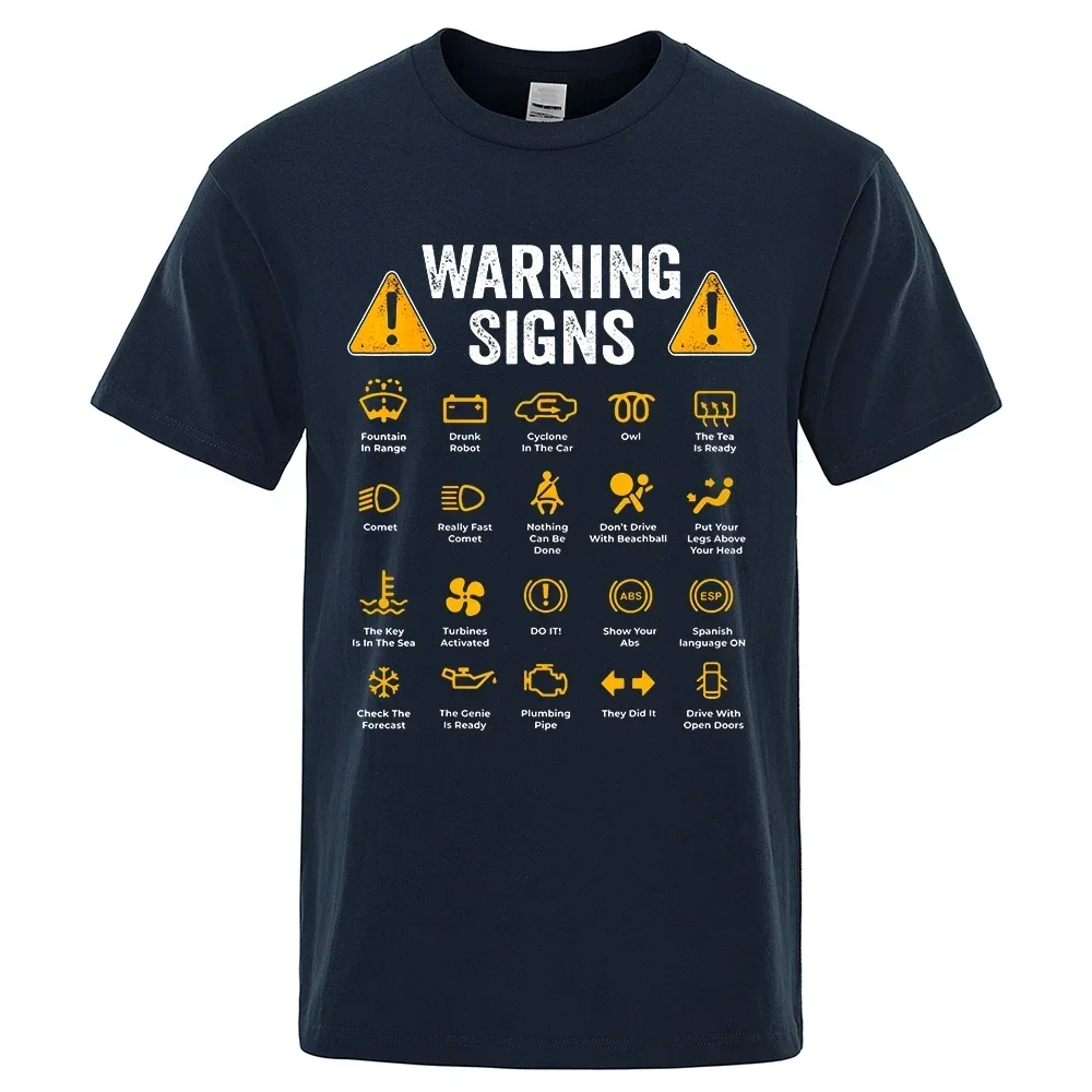 

Driving Warning Signs 101 Auto Mechanic Gift Driver Funny Print T-Shirt Fashion Casual Big size T Shirt Cotton Mens Tops Tees
