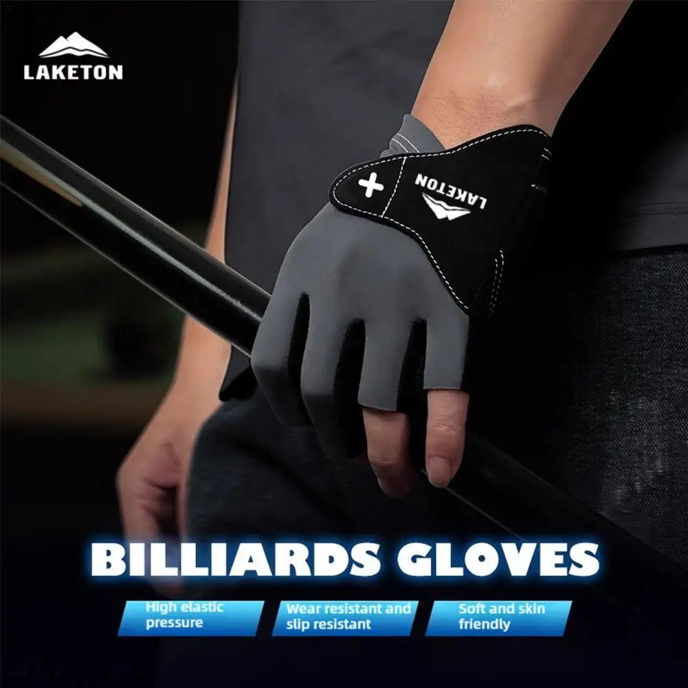 Three-finger Billiard Gloves Anti-slip Lightweight Breathable Professional Billiards Snooker Gloves Training Accessories