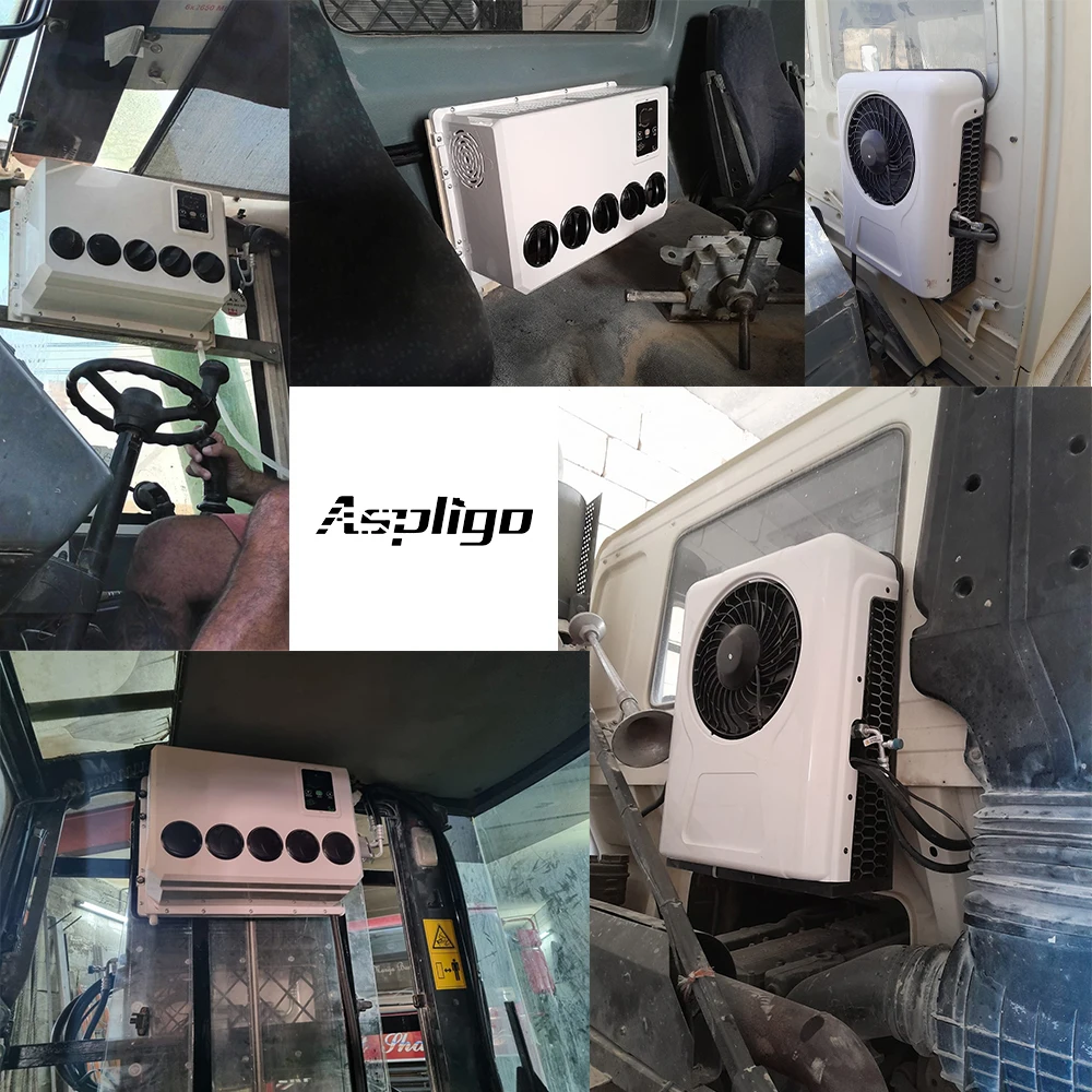 10500BTU سيارة كهربائية سبليت مكيف الهواء السيارات وقوف السيارات نظام تكييف الهواء للحافلة مخيم فان شاحنة جرار ألمانيا #6