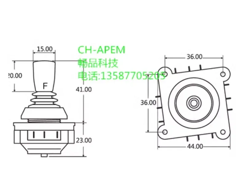 CV4A series control lever industrial joystick dual axis adjustable control lever CHAPEM Changpin