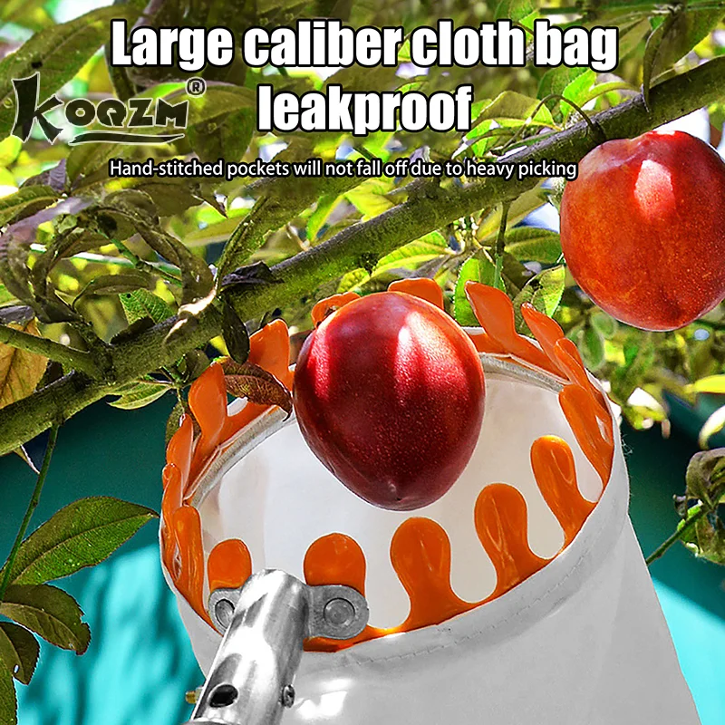 1pc Obstpf lücker Obstpflück werkzeug mit Aufbewahrung tasche Edelstahl Obstpf lücker Werkzeug Baum Obst fänger Farm zubehör