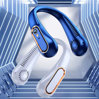 Hanging Neck Fan Digital Display Power Ventilador Bladeless Neckband Portable Mini Air Cooler USB Rechargeable Electric Fans