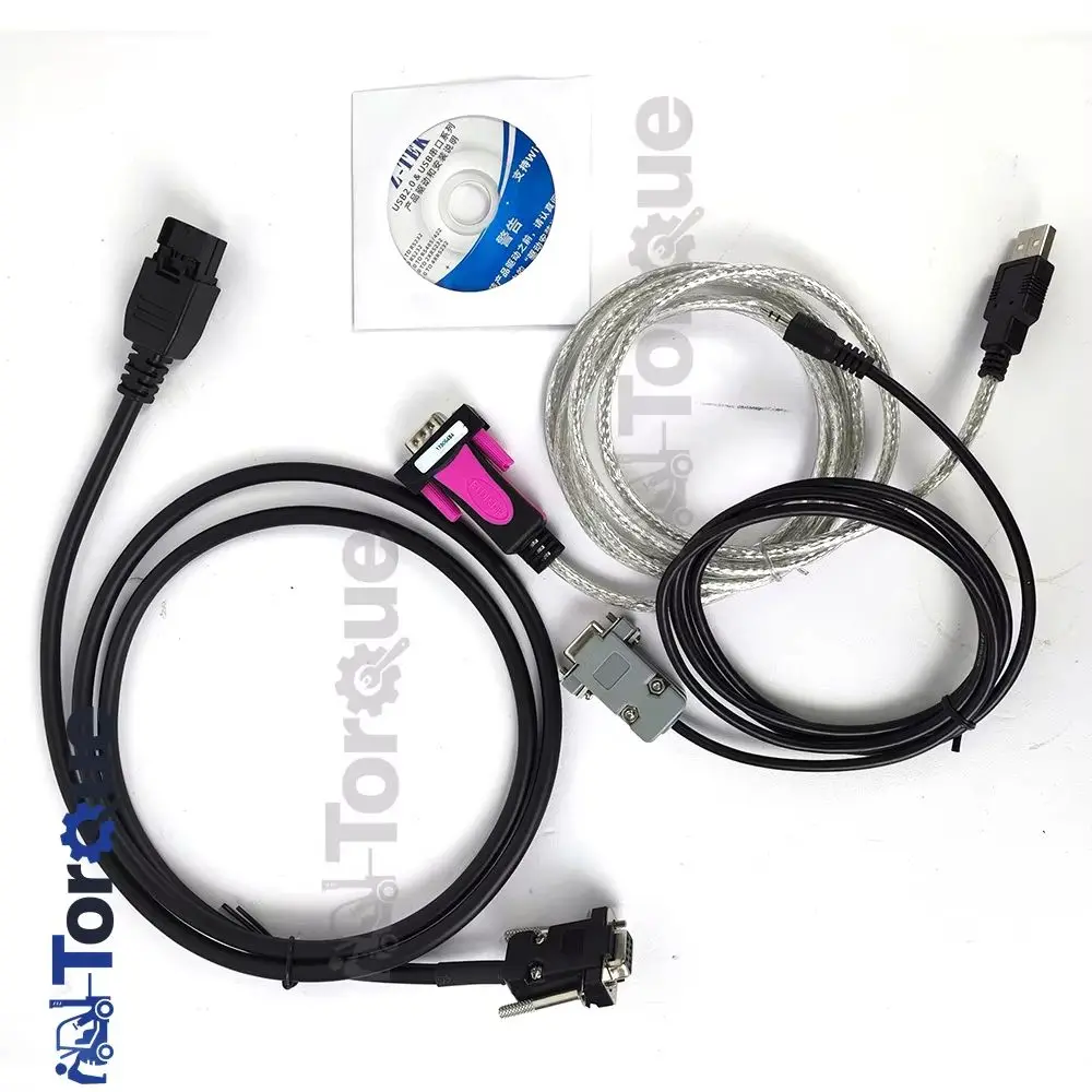 

for CAT Forklift 16A68-11320 12 Pin + 16A68-00800 Round Pin + USB Cables for Lift Truck Scanner Tool for mitsubishi +TruckTool