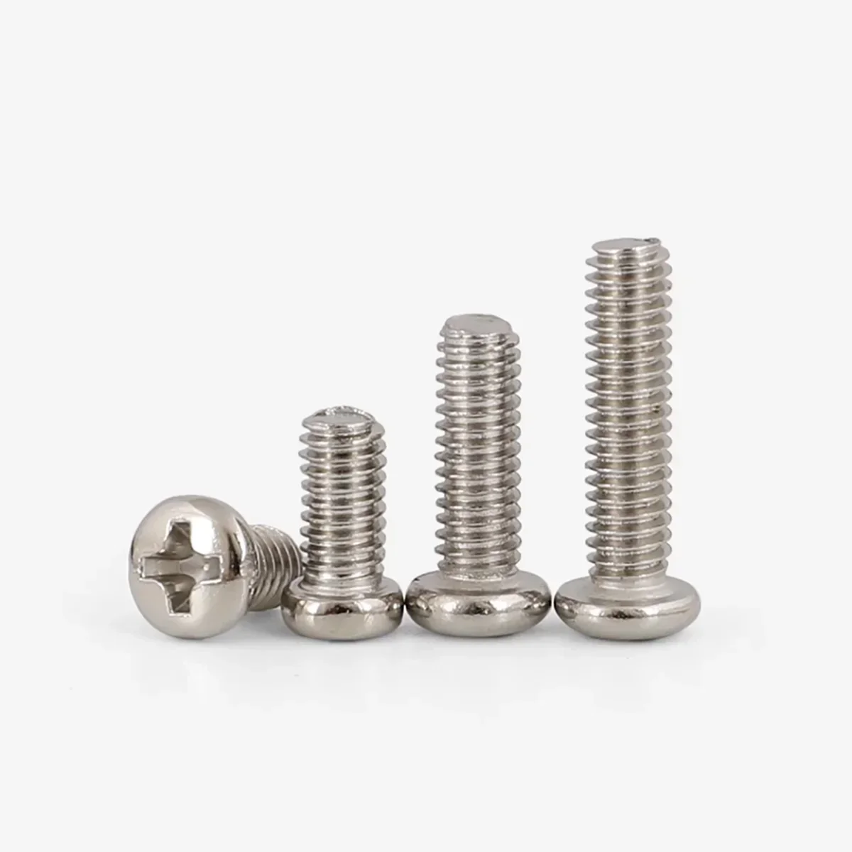 

Nickel Plated Pm Cross Groove Round Head Screw Pan Head Digital Mechanical Bolt M1.2M2M2.5M3M4