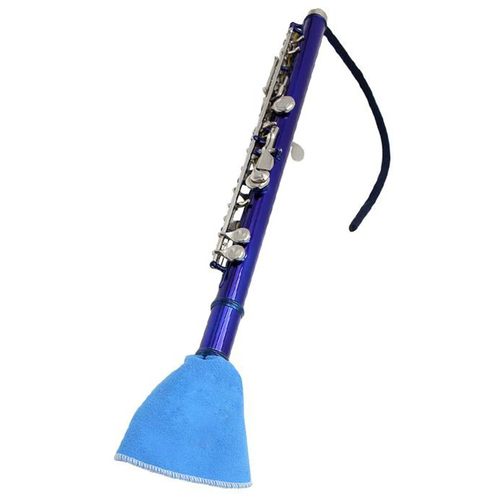 

2Pcs Musical Instrument Cleaning Cloth Faux Suede Soft Saxophone Clarinet Inside Tube Flute Maintenance Kit Practical