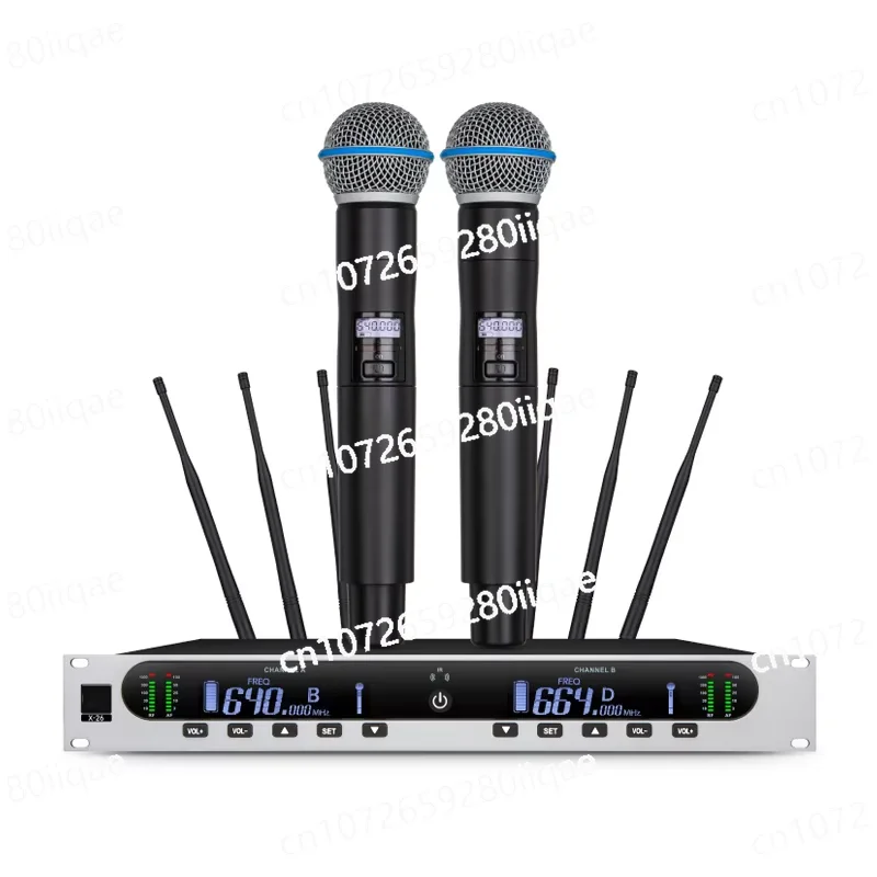 XTUGA X-26 True Diversity Microphone System 1000m Wireless Microphone System UHF Outdoor Church Professional Microphone