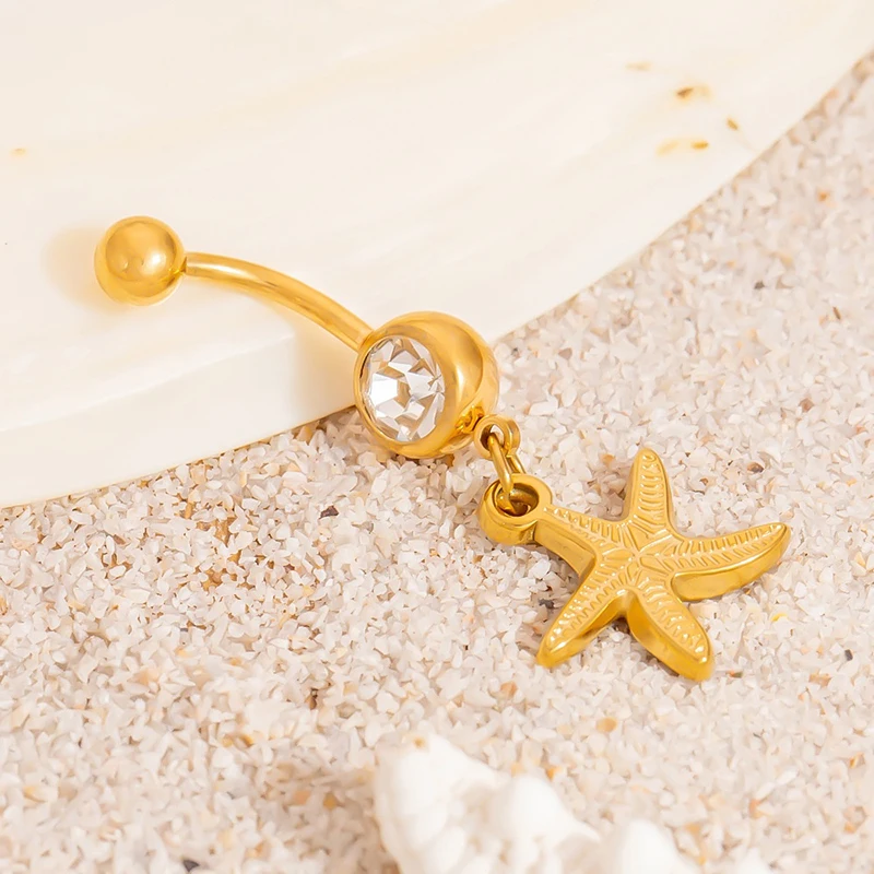 1 قطعة قلادة الأسماك العصرية البطن زر خواتم للنساء الثقب خواتم السرة مثير مجوهرات للجسم اكسسوارات