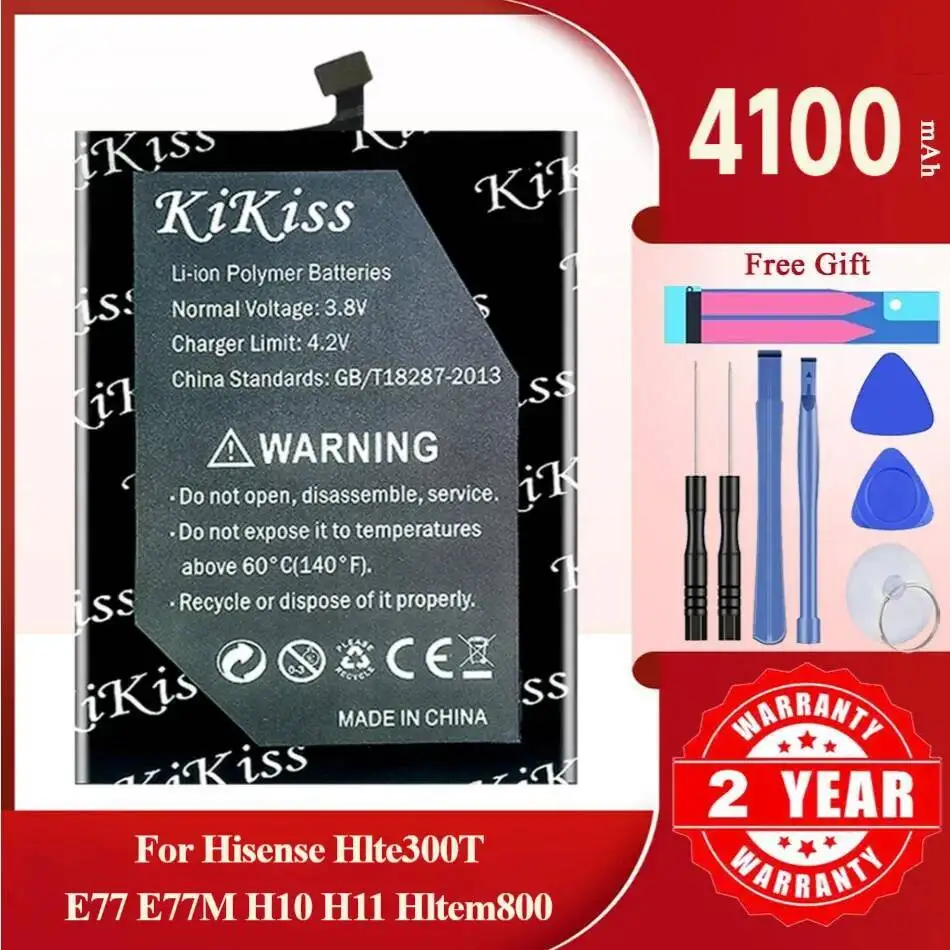 

4100Mah Kikiss Battery LPN385340 For Hisense HLTE300T E77 E77M H10 H11 HLTEM800