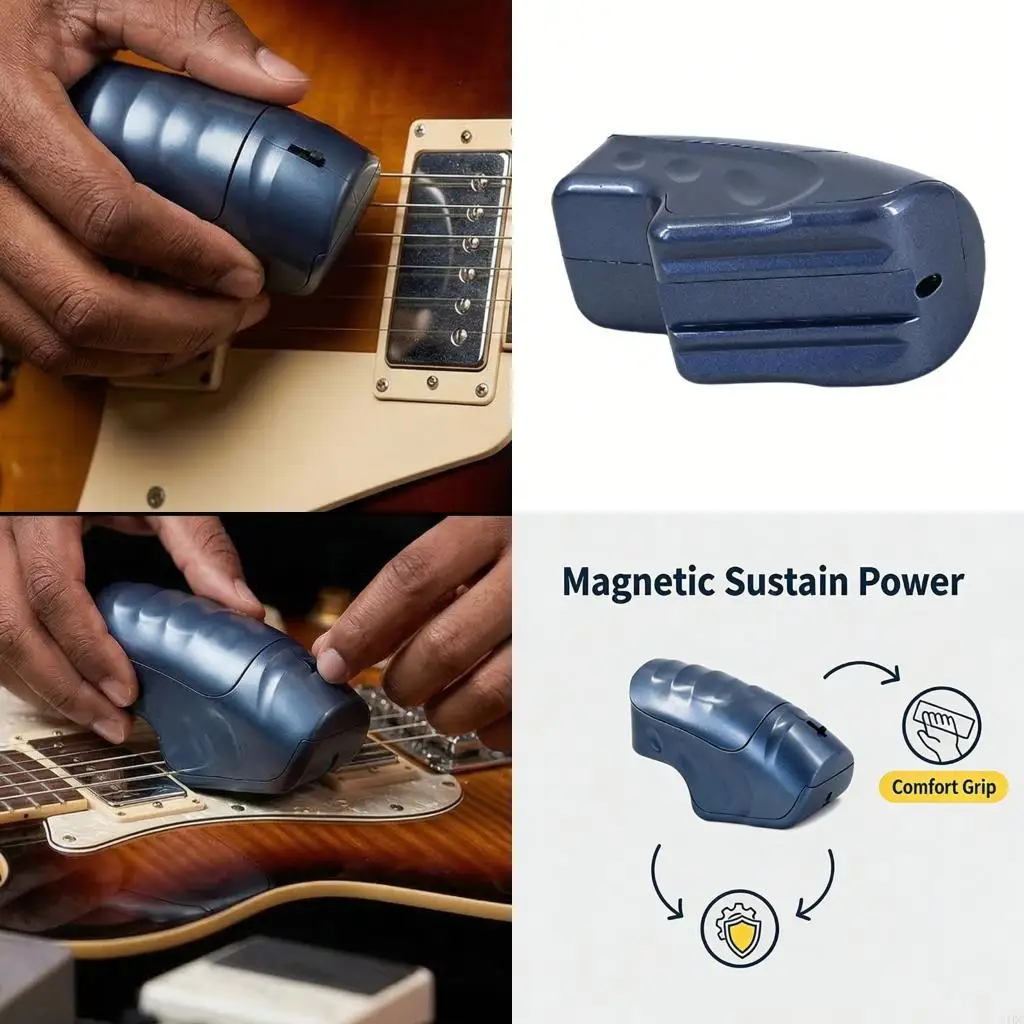

Quick Install Guitar String Sustainer Handheld String Triggers Sustain Effects for Guitarists & Guitar Devotee Enduring