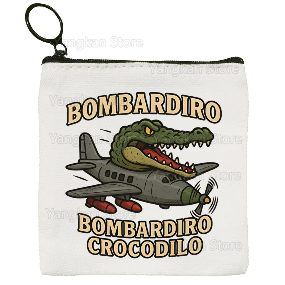 

Italian Brainrot Joke Humor Canvas Bag Tralalero Tralala Tung Tung Tung Sahur Brr Brr Patapim Bombardiro Crocodilo Storage Bag
