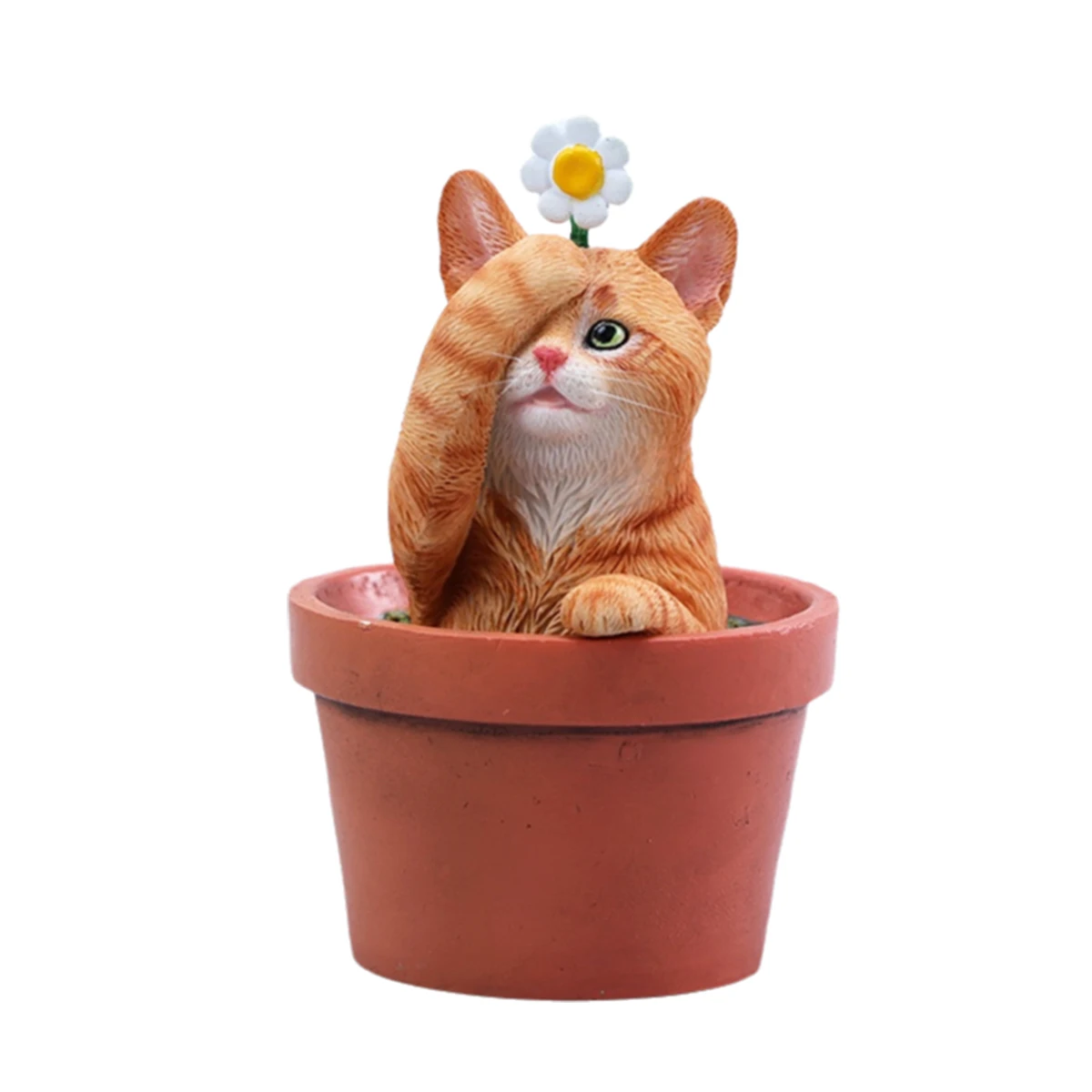 

HiPlay JXK Cat Flowerpot Cat Expertly Hand-Painted Lifelike Safe Resin 1:6 Animal Figurine