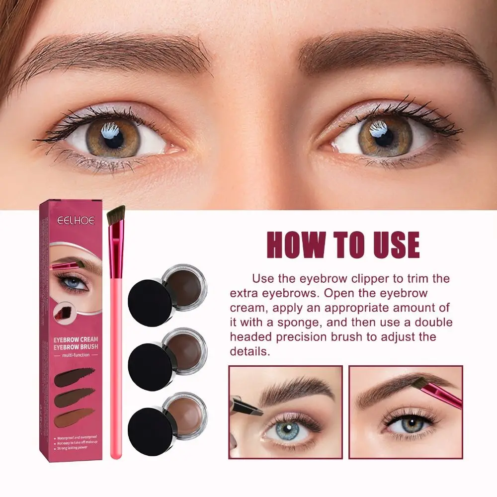 Eyebrow Tint with Brush Brow Sculpt Lift Eye Makeup Eyebrow Mascara Set Eyebrow Powder Cream Wild Eyebrow Brush Eye Brows Gel