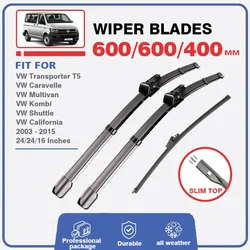 Wiper Blades For VW T5 Transporter Caravelle Multivan California Kombi Shuttle Front Rear Windows Windscreen Windshield Brushes