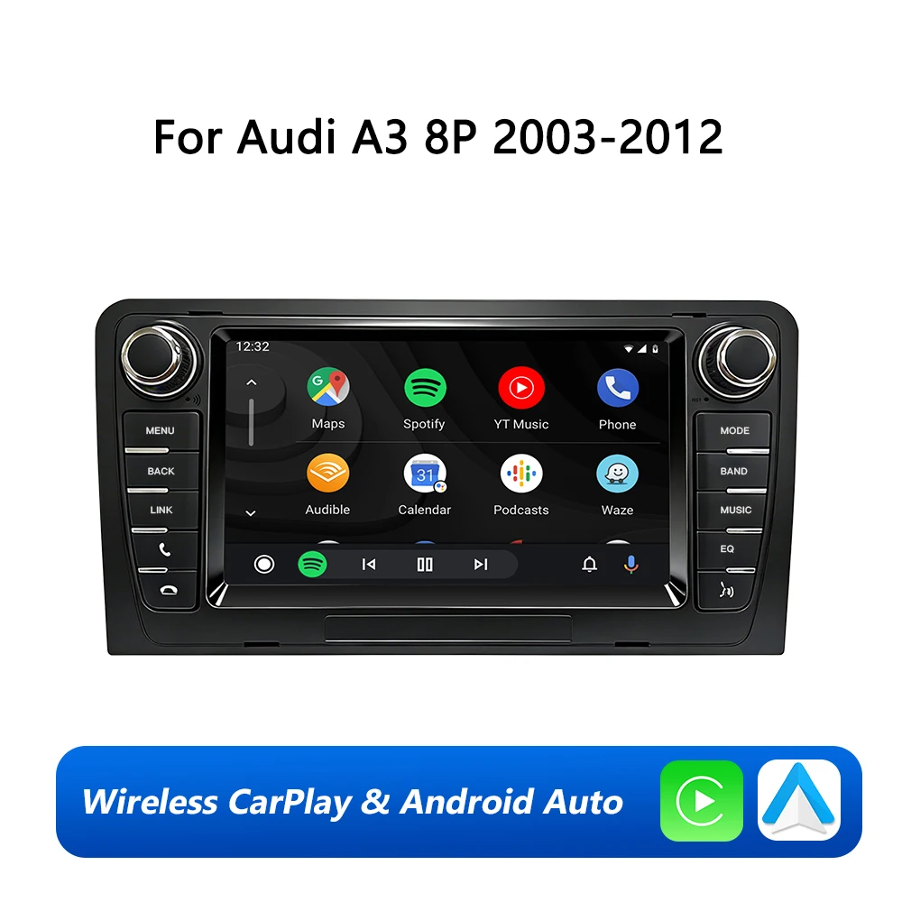 7 inch Android Auto Multimedia Videospeler Audio Autoradio Carplay Car Play Radio BT GPS voor Audi A3 S3 8P 8P1 RS3 Sportback