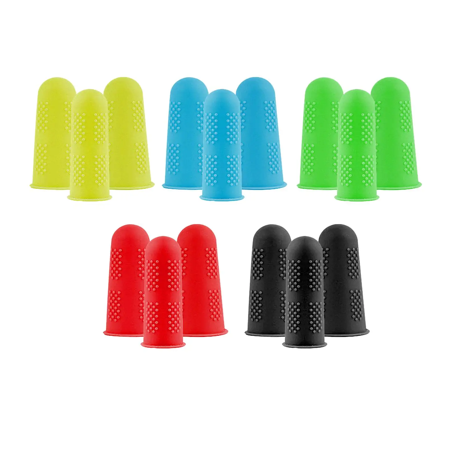 3x Silicone Finger Thumb Cots Sturdy Insulation Finger Cover Finger Protector Sleeve