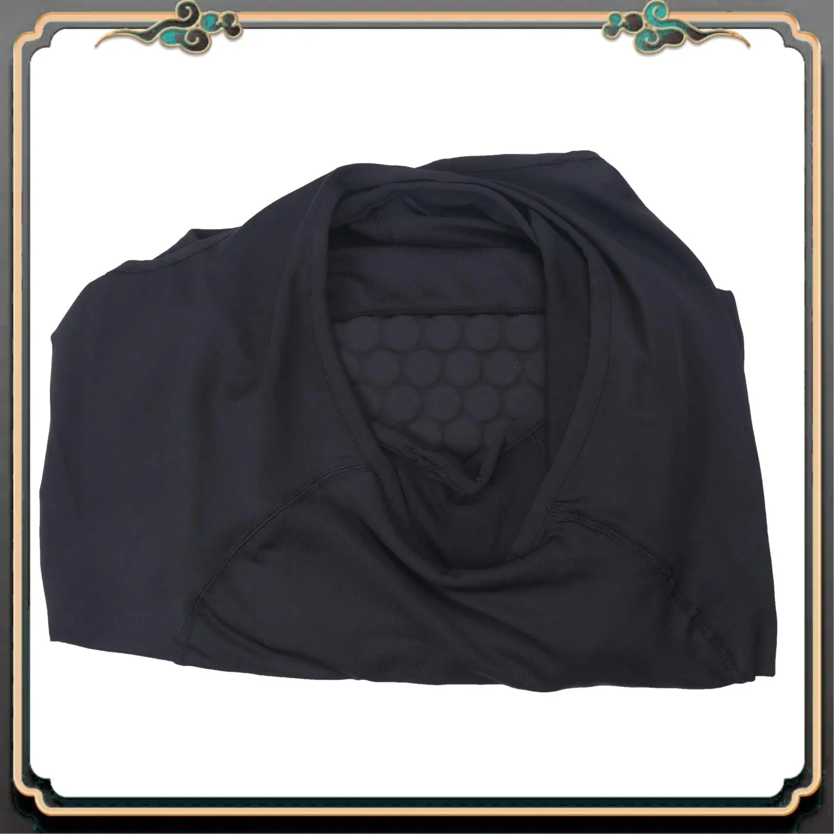 

B11A-2X Мужской жилет с защитой в рубчик, компрессионная рубашка, тренировочный жилет с 3 подушечками для футбола, футбола L