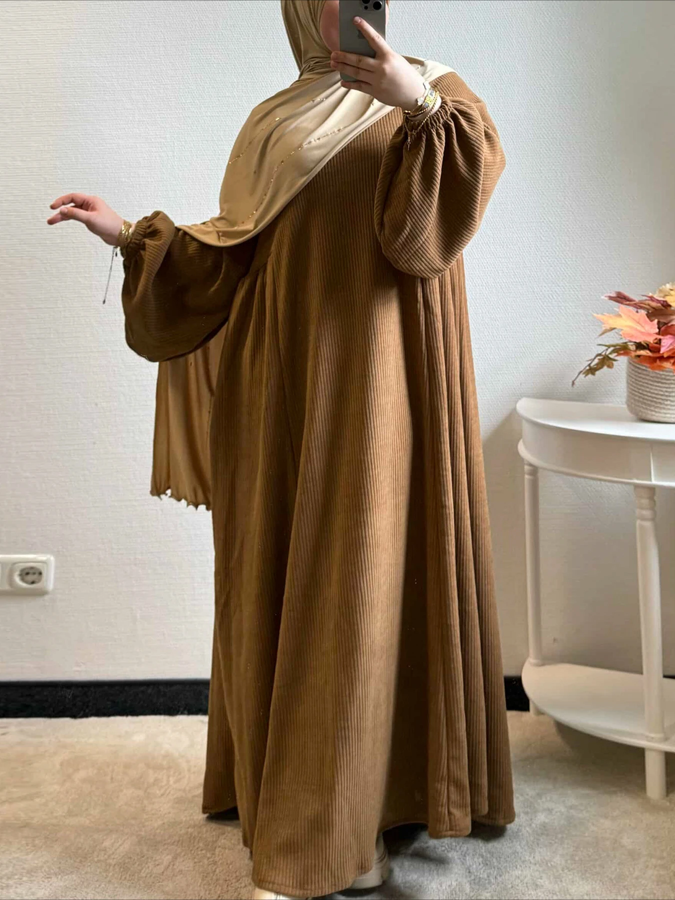 Eid muzułmańska sukienka dla kobiet luźna Ramadan Jalabiya Party sztruksowe sukienki Abaya szata maroko dubaj Kaftan islam Vestidos Largos