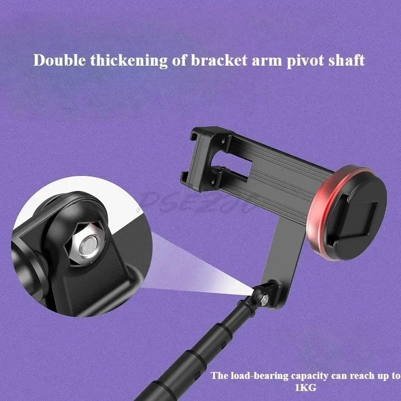 Tongkat Selfie ponsel 1.5 meter, Remote Control Bluetooth Live Streaming berdiri teleskopik Tripod portabel