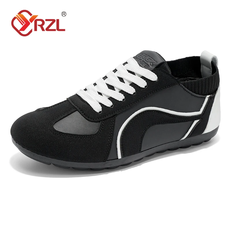 

YRZL Mens Sneakers Comfortable Low Top Casual Versatile Retro Style Walking Shoes Running Sport Shoes for Male Vulcanized Shoes