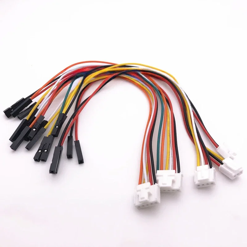 5/10/30/50Pcs/lot HY2.0mm 2P/3P/4P/5P/6 Pin to 2.54mm Dupont Female Wire Connector Color Cable 20cm 26AWG