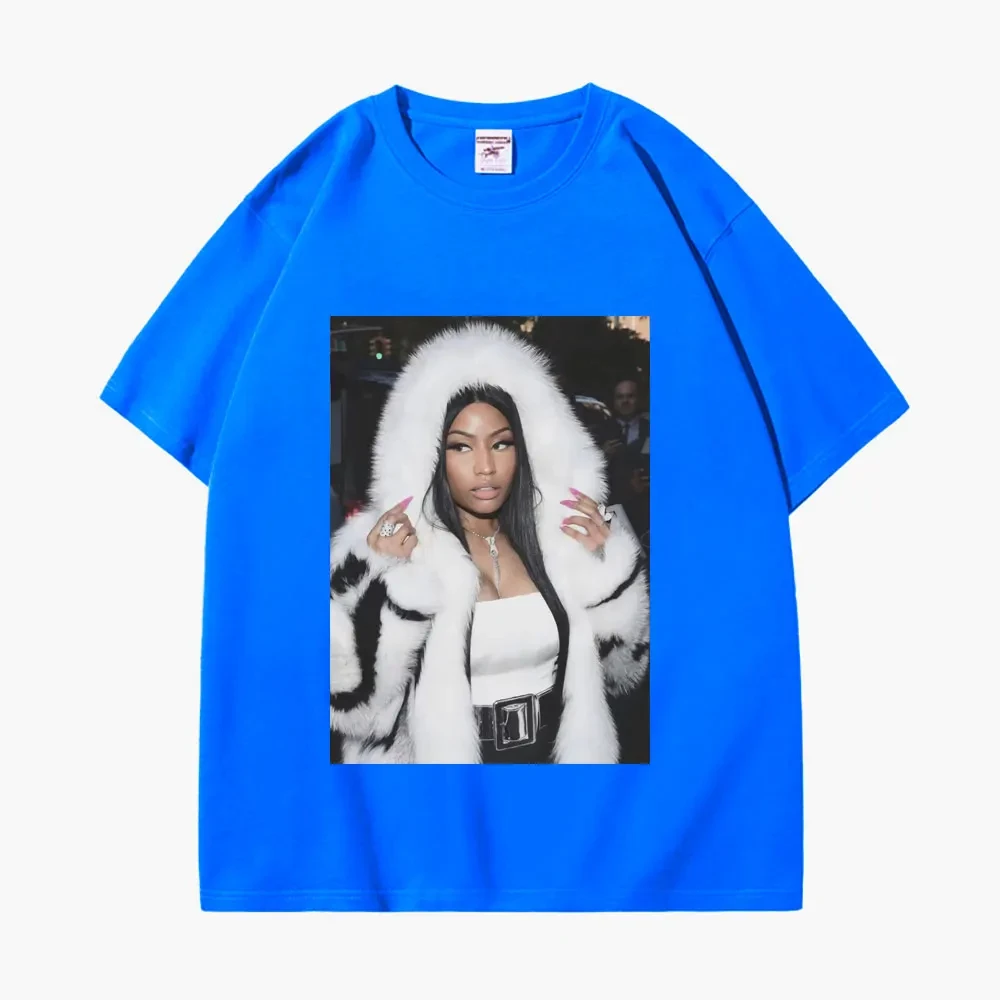 Men Women Vintage Trend Short Sleeve T-shirt Rapper Nicki Minaj Graphic T Shirts Fashion Hip Hop Oversized T-shirts Streetwear