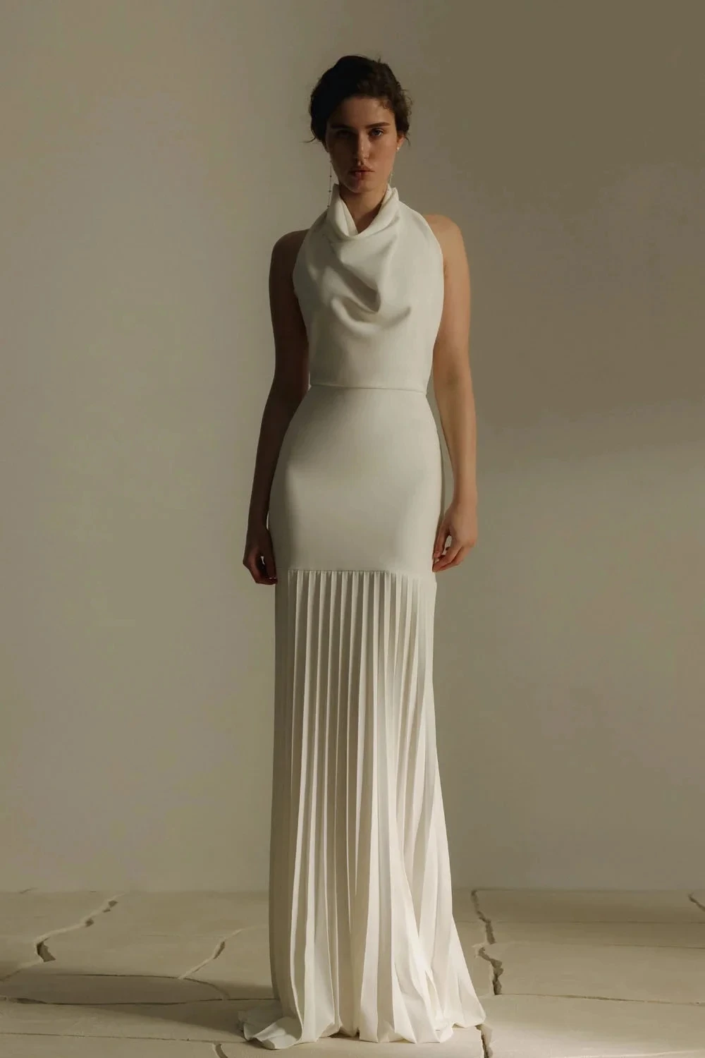 New Arrival Long Wedding Dress 2026 Halter Backless Satin Bridal Gown Bride Formal Dresses Vestido De Noiva