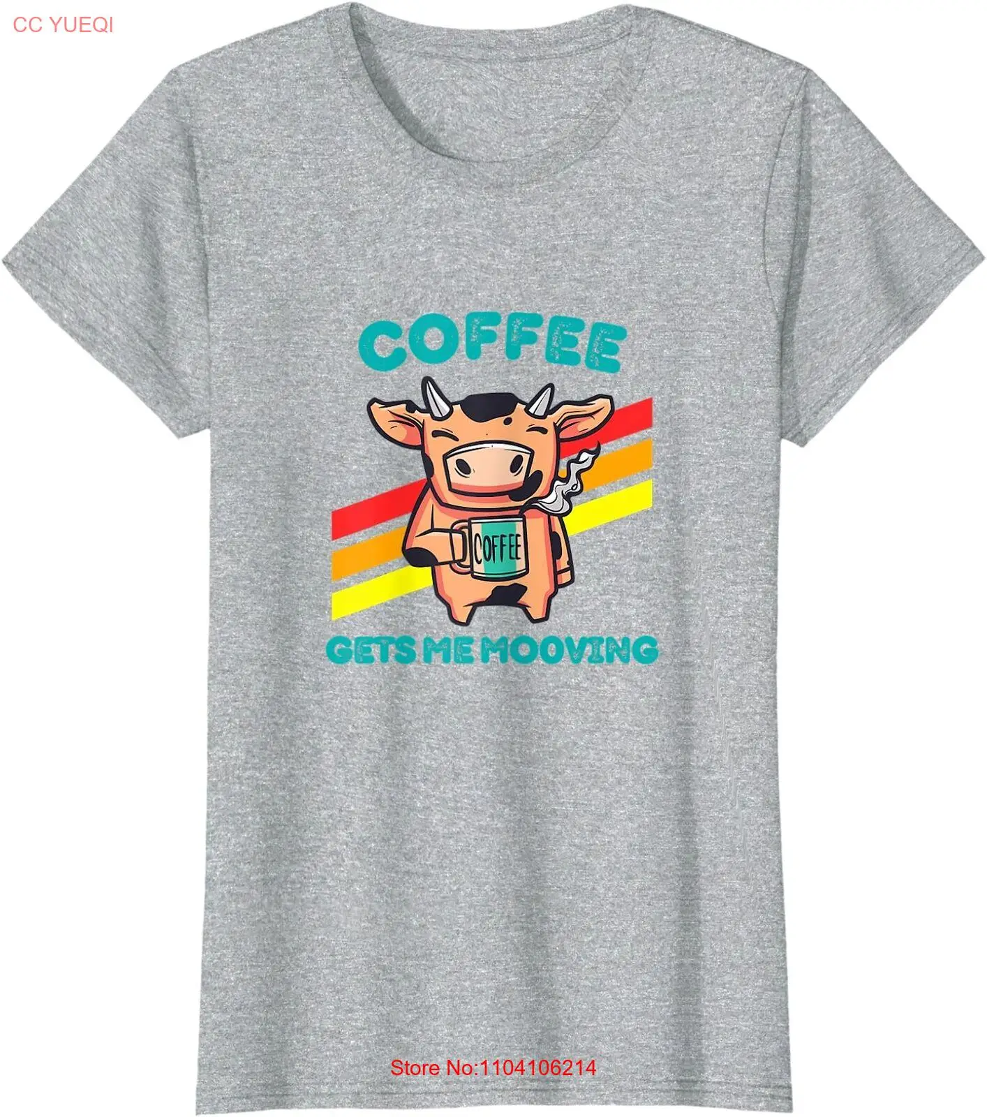 

Coffee Gets Me Mooving - женская футболка с круглым вырезом Fun Farming Coffee Drinkers