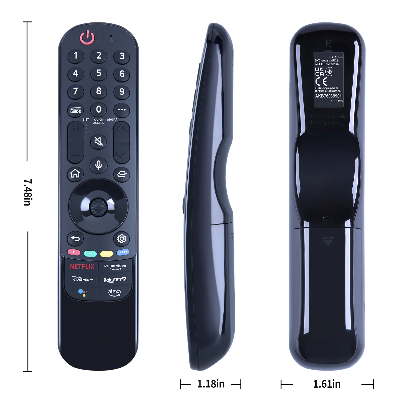 New MR22GA AKB76039901 Remote Control For L/G Smart TV 55QNED85UQA No Voice