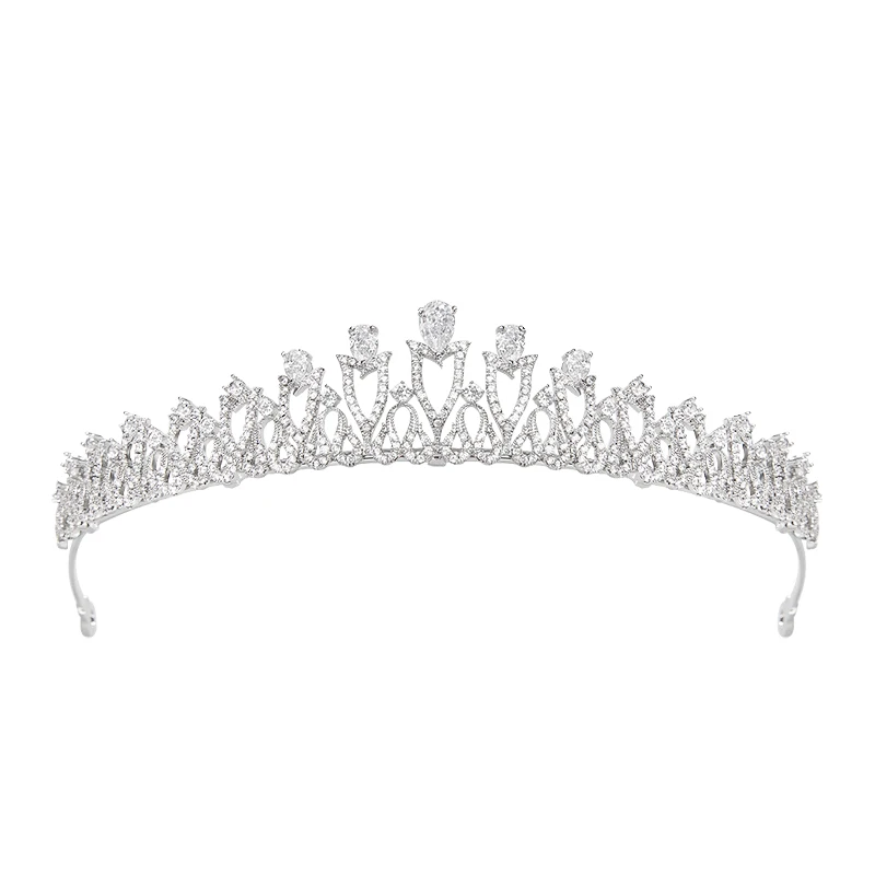 YYSuniee Fashionable and Simple Crystal Luxury High-End Crown Sweet Hair Accessories Headgear Wedding Dress Birthday Party