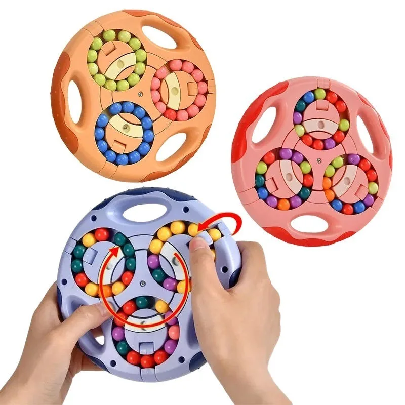 

Magic Bean Rotating Brain Teaser Finger Puzzle Toy Boys Girl Handheld Spinner Stress Anxiety Relief Ball Game Sensory Toys Gift