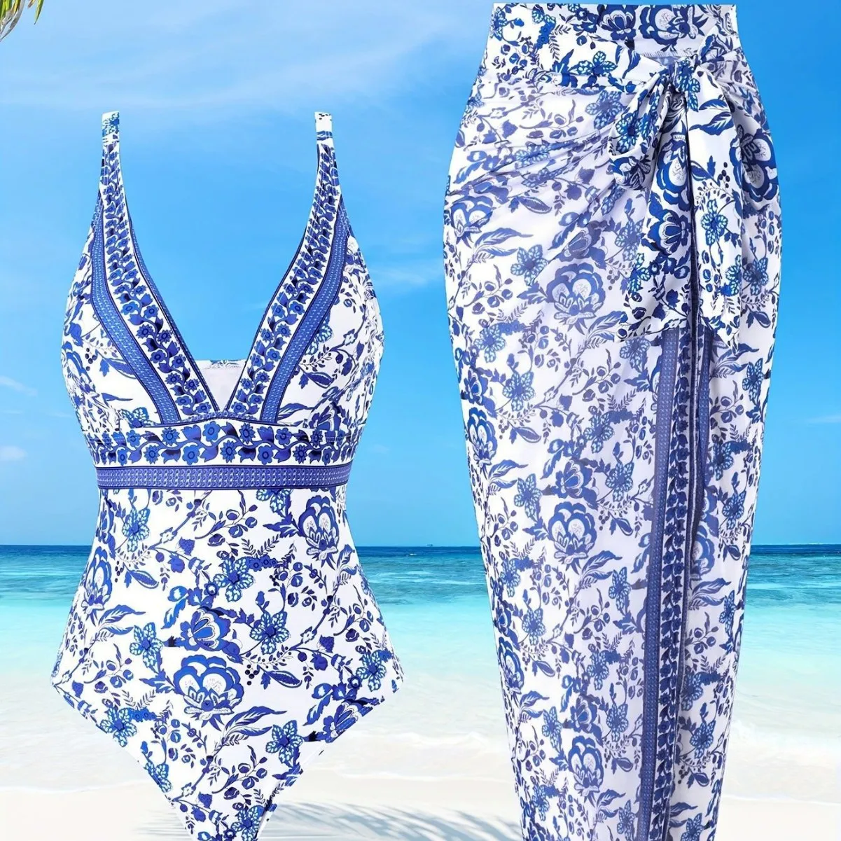 

Женский купальник в европейском и американском стиле, сексуальное бикини, цельный купальник, пляжный купальник для отдыха, консервативный, с юбкой-накидкой для скрытия живота, размер S