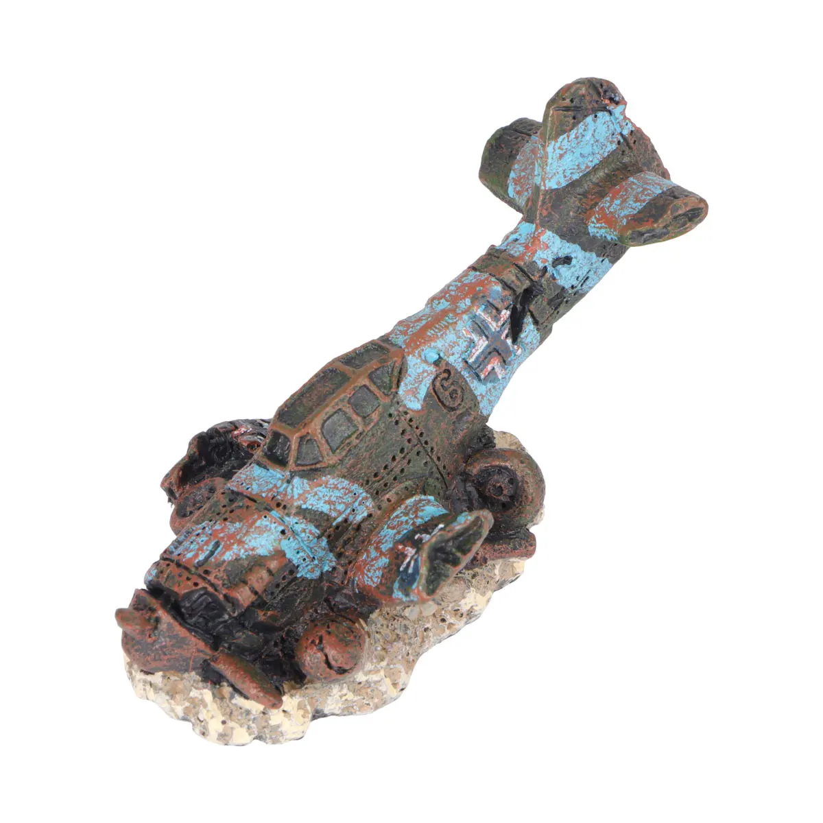 

Simulated Resin Aircraft Ornaments Crashed Plane Aquarium Wreck Fish Tank for Aquariums Airplane Decoration