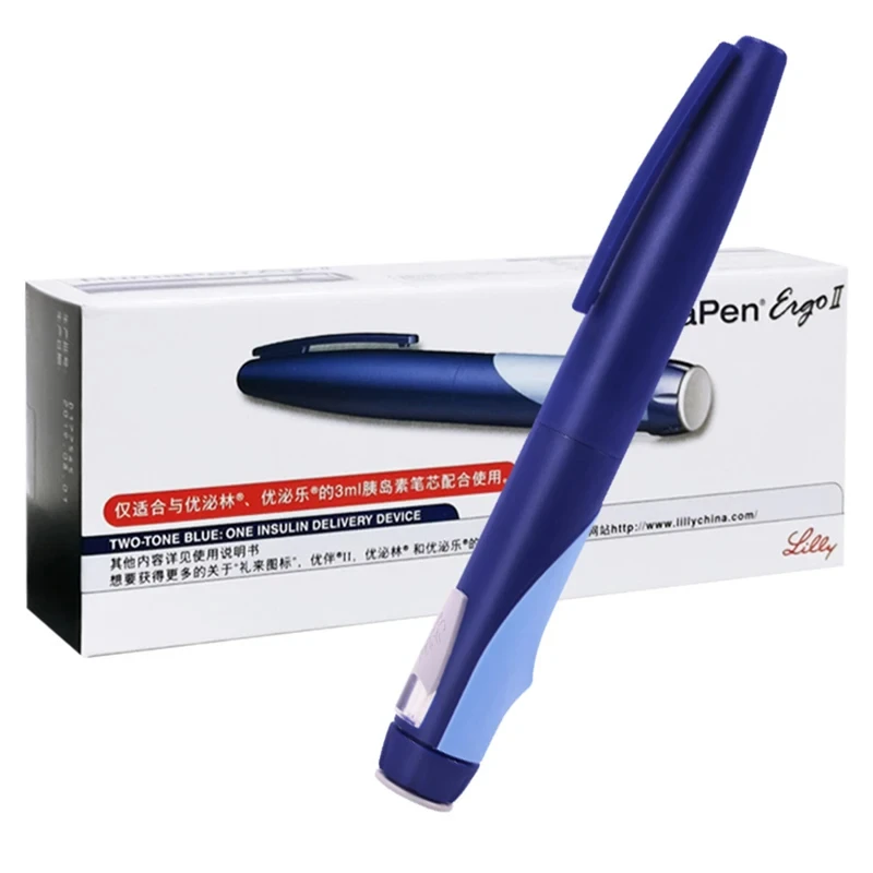 

Портативная ручка для инъекций уровня глюкозы в крови Eli Huma Ergo 2, шприц для инсулина, ручка для удаления крови, 3 мл, диабет