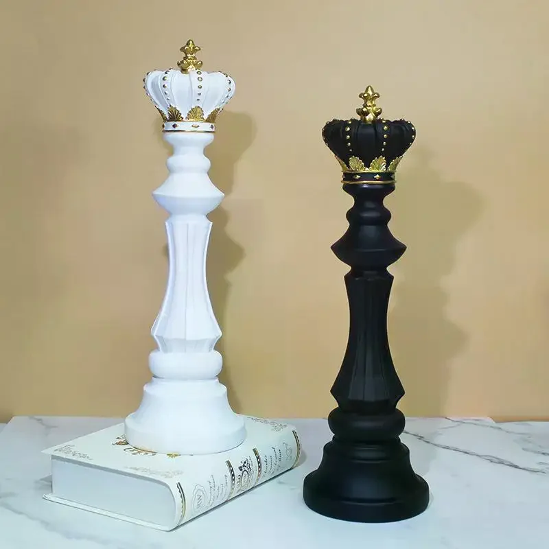 الكلاسيكية قطعة الشطرنج اكسسوارات الديكور الراتنج الملك الملكة فارس الحرف سطح المكتب دراسة غرفة المعيشة الديكور Chessman #4