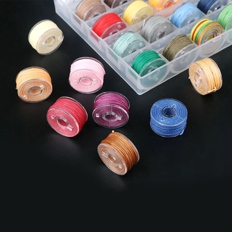 25 Color 0.45mm 0.55mm 0.65mm Circular Braided Rope Hand Made Wax Thread Hand Sewn Leather Woven Wax Rope Set